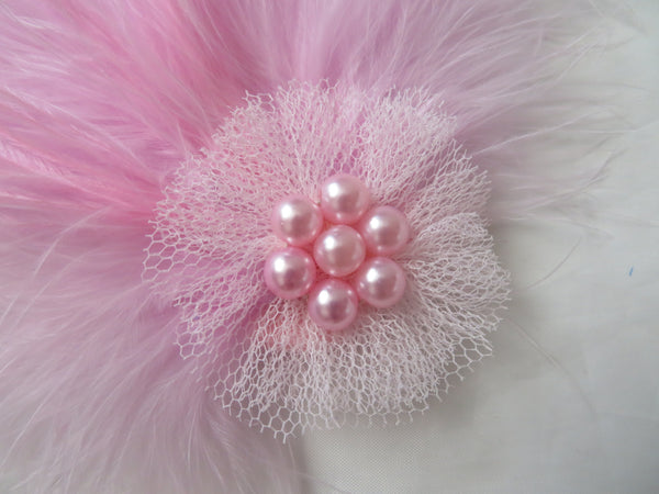 Pale Pink Downy Blossom Hair Clip
