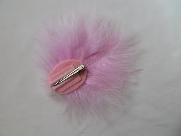 Pale Pink Downy Blossom Hair Clip