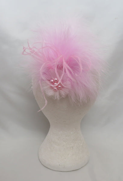 Pale Pink Downy Blossom Hair Clip