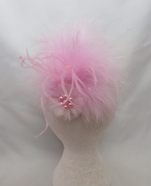 Pale Pink Downy Blossom Hair Clip