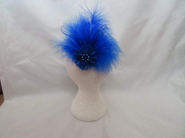 Royal Blue Downy Blossom Hair Clip