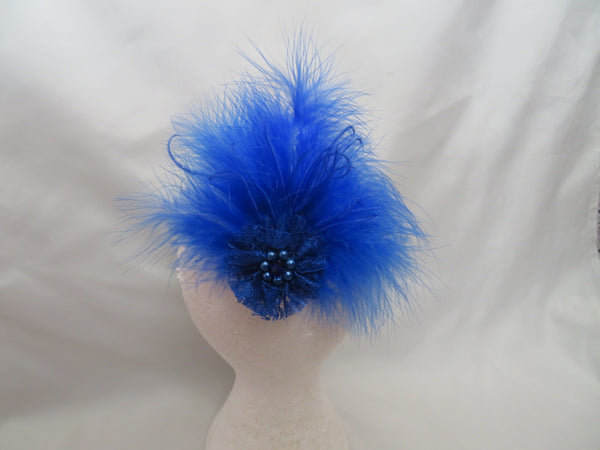 Royal Blue Downy Blossom Hair Clip