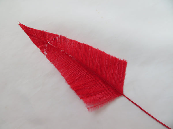 Red Single Ostrich Arrow Feather