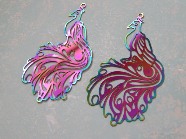 Rainbow Peacock Pendant