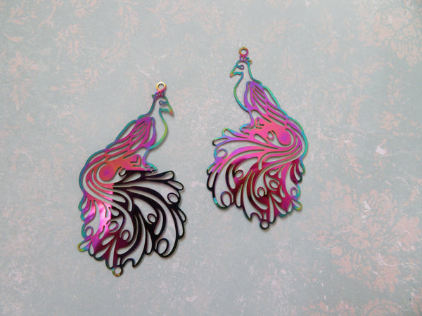 Rainbow Peacock Pendant