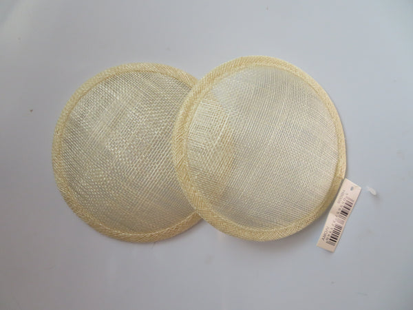 Cream Ivory Round Sinamay Base