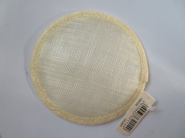 Cream Ivory Round Sinamay Base
