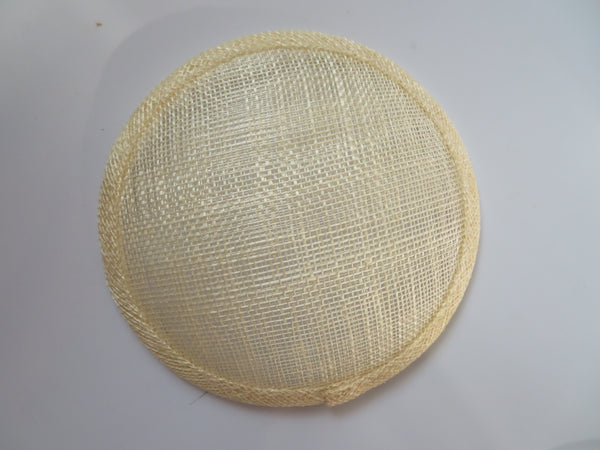 Cream Ivory Round Sinamay Base