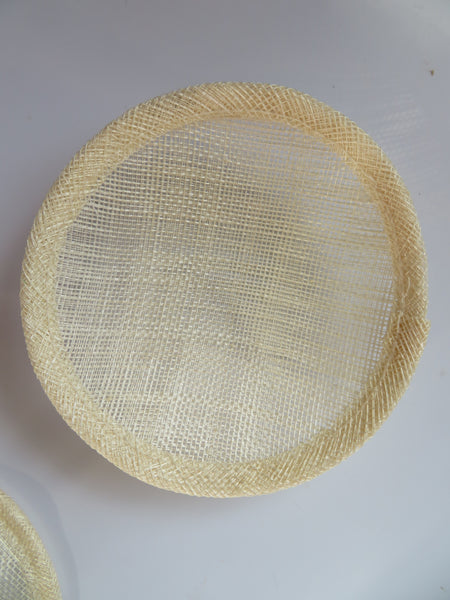Cream Ivory Round Sinamay Base