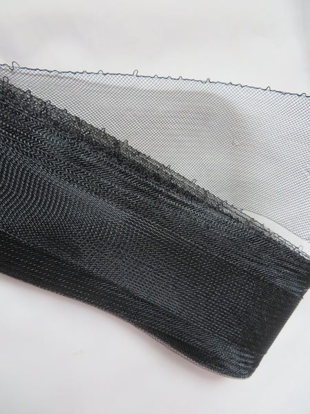 Black Crinoline Braid Bundles – Plain Woven Edge – Hat & Fascinator Making