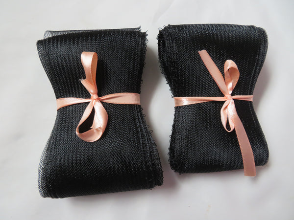 Black Crinoline Braid Bundles – Plain Woven Edge – Hat & Fascinator Making