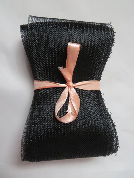 Black Crinoline Braid Bundles – Plain Woven Edge – Hat & Fascinator Making