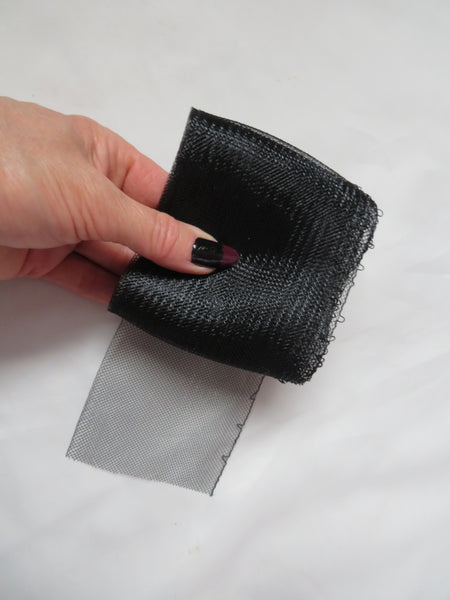 Black Crinoline Braid Bundles – Plain Woven Edge – Hat & Fascinator Making