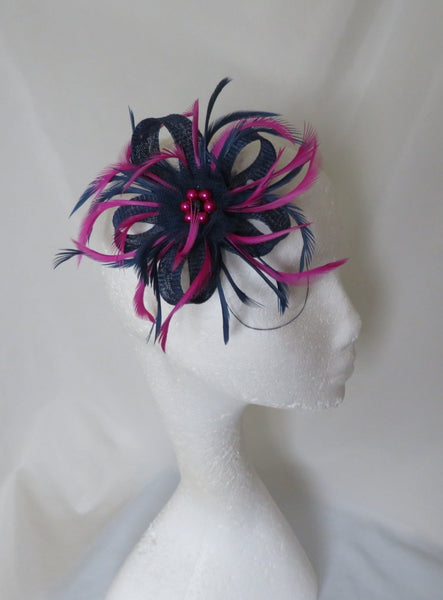 Navy & Magenta Orchid Pink Mini Lily