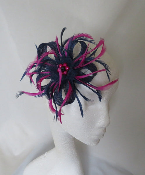 Navy & Magenta Orchid Pink Mini Lily