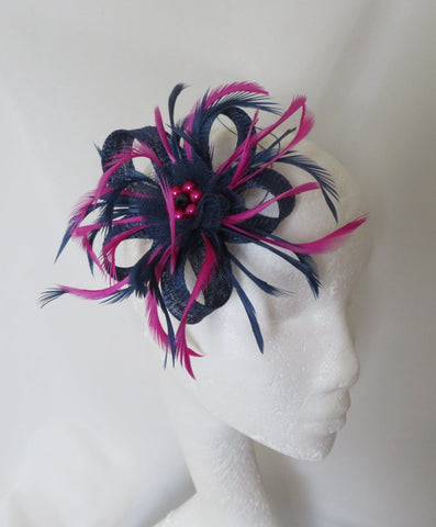 Navy & Magenta Orchid Pink Mini Lily