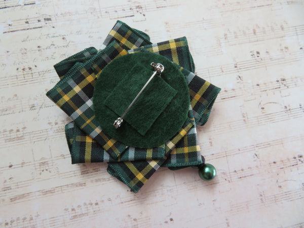 Irish National Beaded Ruffle Brooch