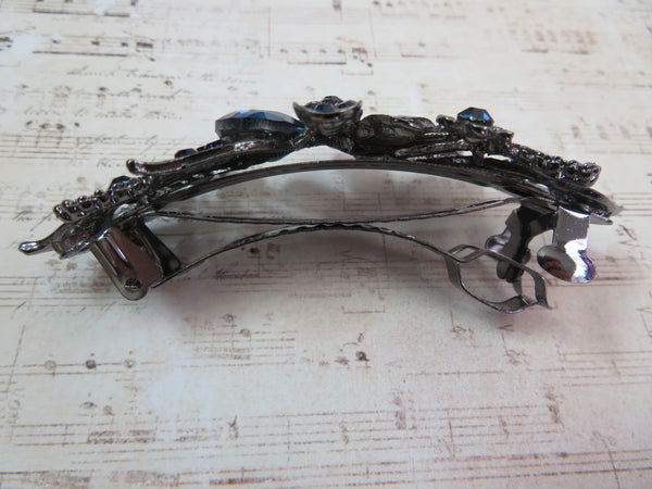 Midnight Bloom Jewelled Clip