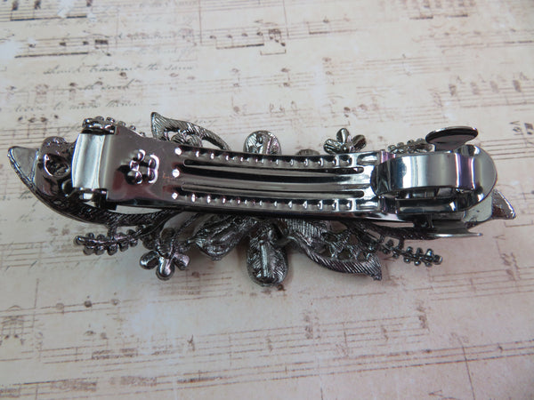 Midnight Bloom Jewelled Clip