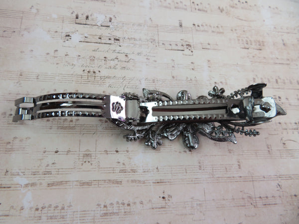 Midnight Bloom Jewelled Clip