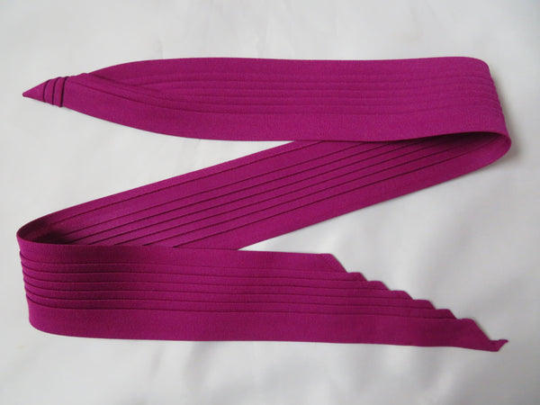 Magenta Crepe Puggaree Hat Band