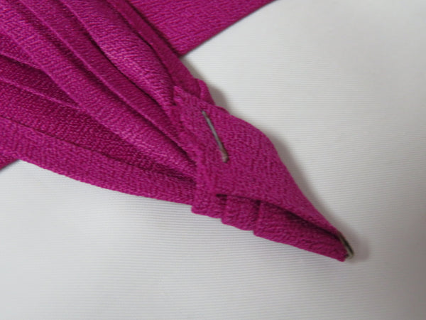 Magenta Crepe Puggaree Hat Band