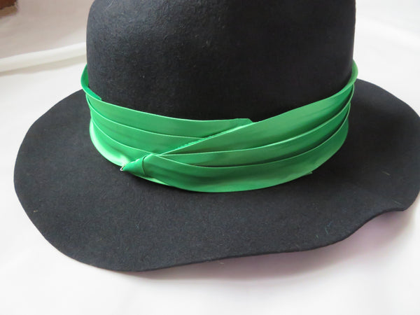 Emerald Green Satin Puggaree Hat Band