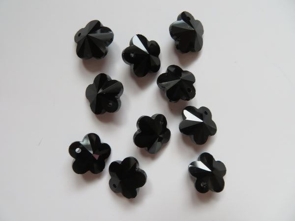 Black Crystal Daisy Cabochons