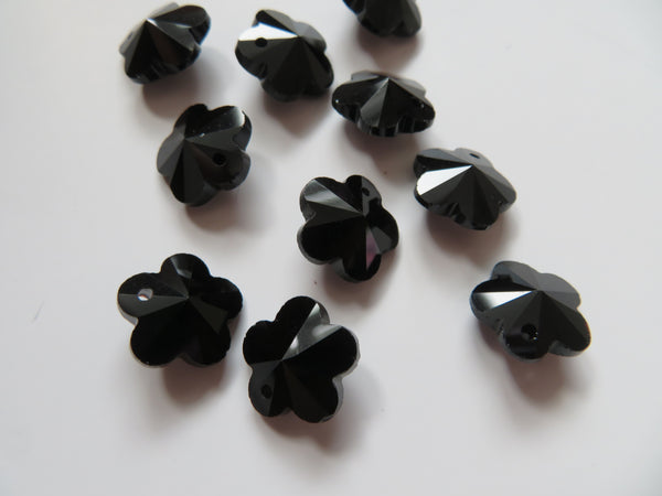 Black Crystal Daisy Cabochons