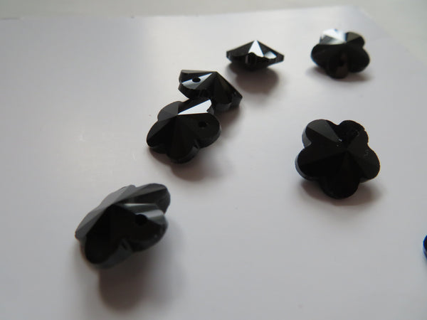 Black Crystal Daisy Cabochons