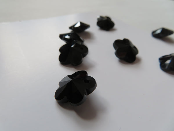 Black Crystal Daisy Cabochons