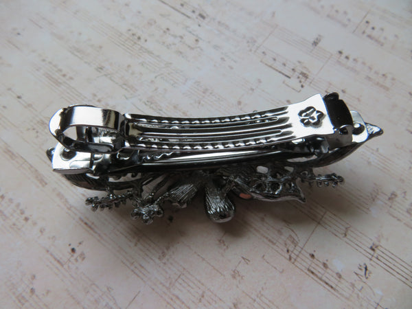 Midnight Bloom Plum Jewelled Clip