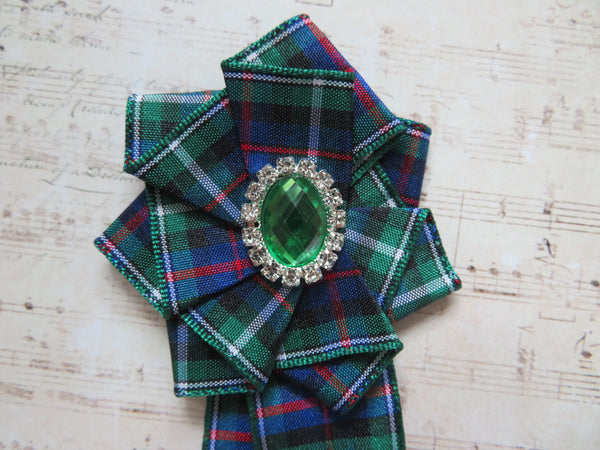 MacKenzie Crystal Tartan Brooch