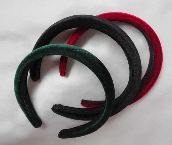 Velvet Alice Headbands – Plain Velvet Hair Bands in Multiple Colours & Widths