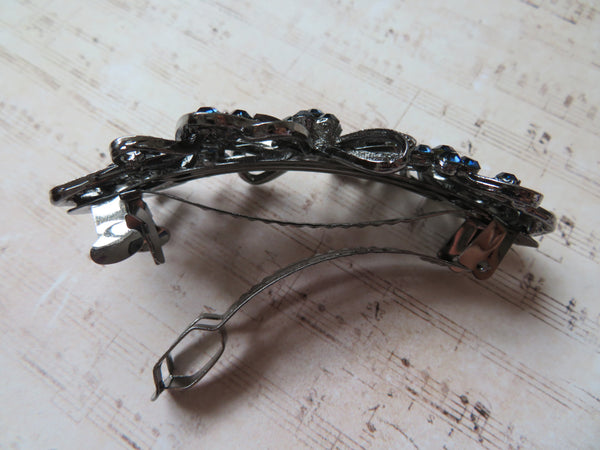 Deco Bow Rhinestone Jewelled Clip