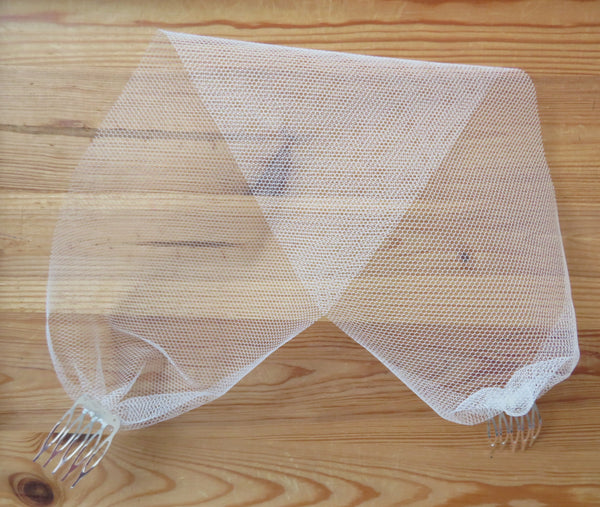 Ivory Bridal Tulle Mesh Bandeau Veil