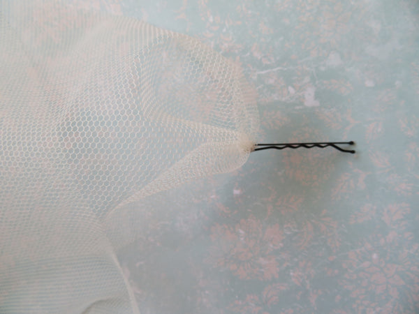 Ivory Bridal Tulle Mesh Bandeau Veil