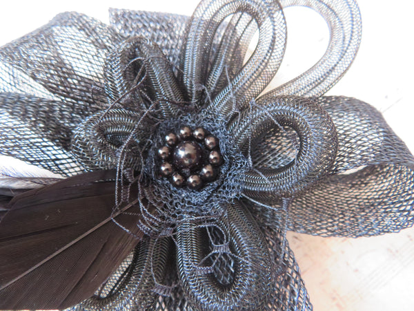 Black Clara Fascinator