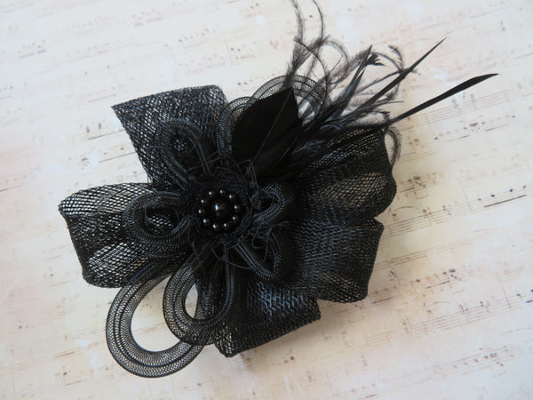 Black Clara Fascinator