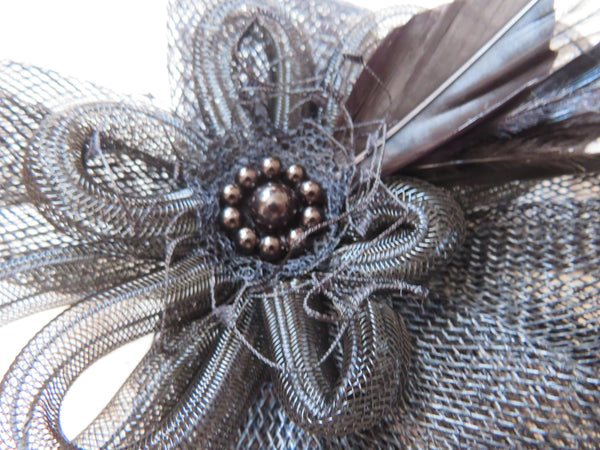 Black Clara Fascinator