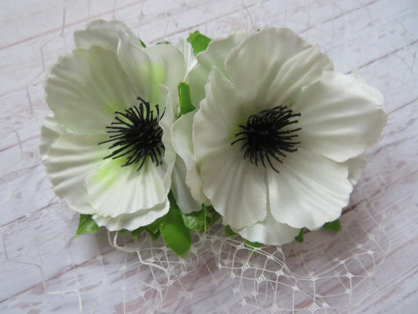 Ivory & Lime Penny Blossom Comb