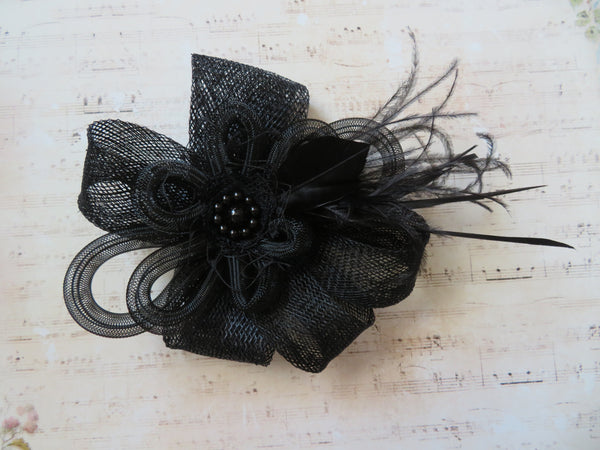 Black Clara Fascinator