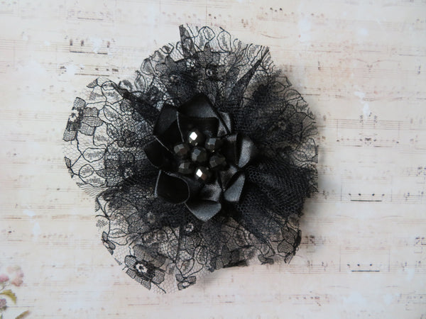Black Lace Ophelia Fascinator