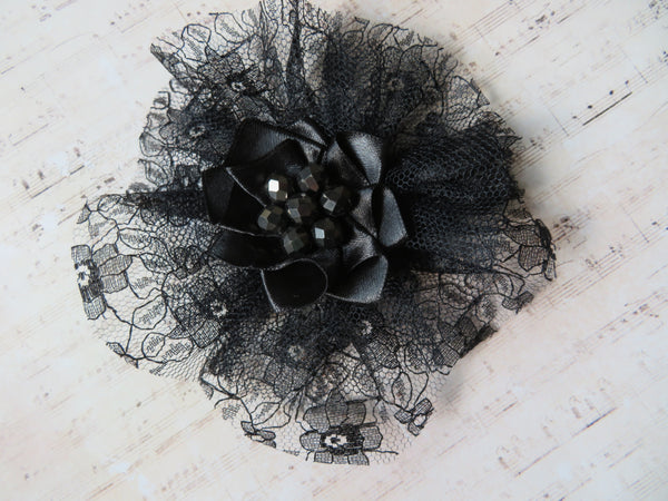 Black Lace Ophelia Fascinator