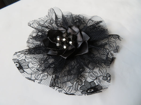 Black Lace Ophelia Fascinator