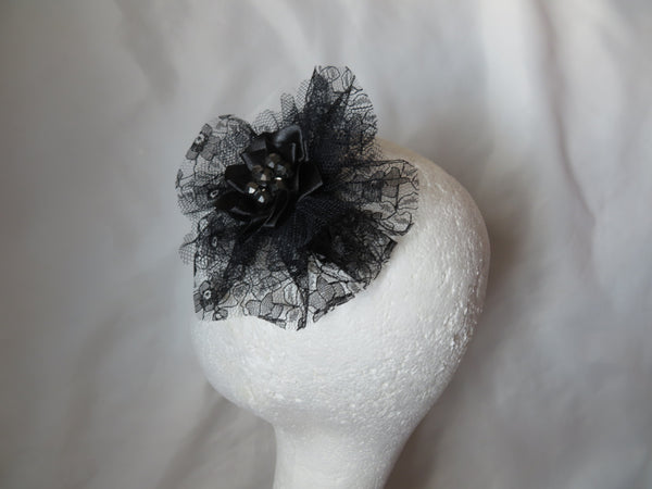 Black Lace Ophelia Fascinator