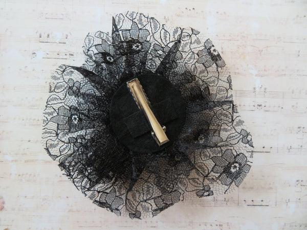 Black Lace Ophelia Fascinator