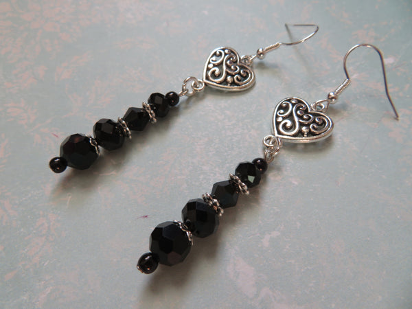 Whimsy Goth Heart Earrings