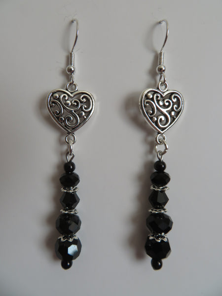 Whimsy Goth Heart Earrings