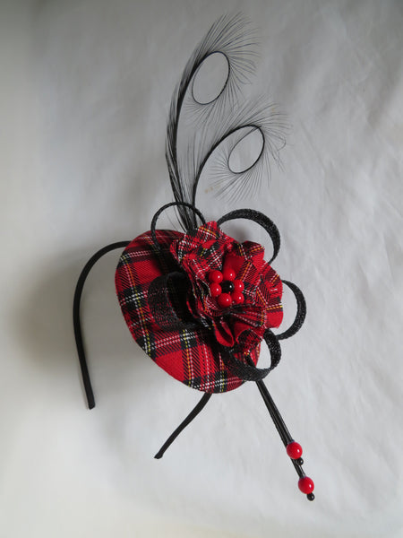 Royal Stewart Tartan Tamara Fascinator